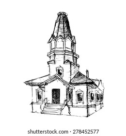 The church, vector illustration for your design