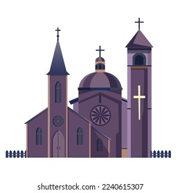 church vector isolated icon. flat church emoji illustration.