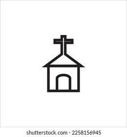 church vector line new icon