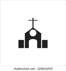 church vector line new icon