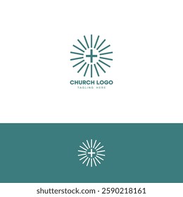 Church vector logo design template
