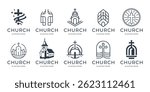 Church vector logo symbol graphic abstract template