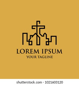 Church vector logo symbol graphic abstract template