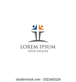 Church vector logo symbol graphic abstract template