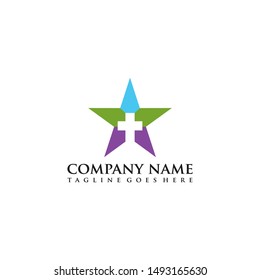 Church vector logo symbol graphic abstract template