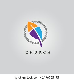 Church vector logo symbol graphic abstract template