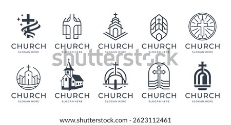 Church vector logo symbol graphic abstract template