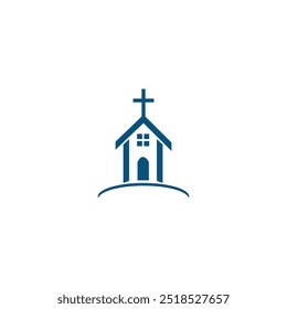 Church vector logo template illustration