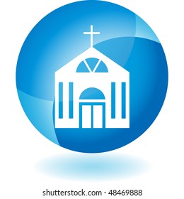 Church web button isolated on a background
