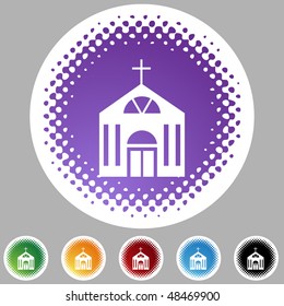 Church web button isolated on a background
