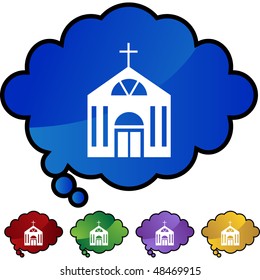 Church web button isolated on a background