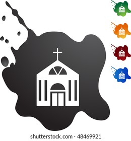 Church web button isolated on a background