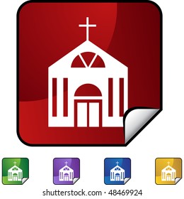 Church web button isolated on a background