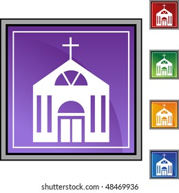 Church web button isolated on a background
