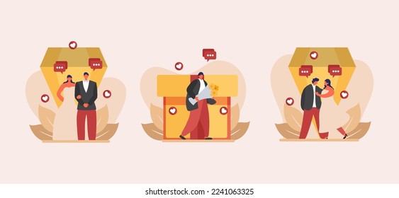 Church Wedding Flat Bundle Design