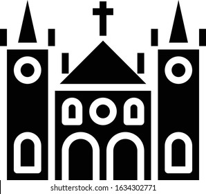 Church - Wedding icon set. High quality solid vector illustration for website and mobile application.