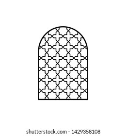 Church window mosaics, stained glass, Ornament decor.  Islamic pattern.Muslim 