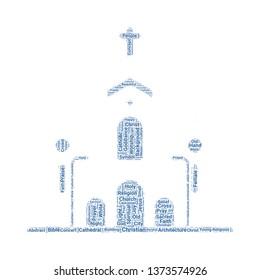 church word cloud. tag cloud about church