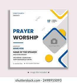 Church worship conference flyer social media post web banner
