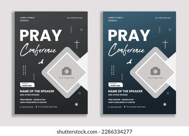 Church worship conference flyer template