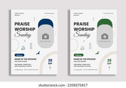 Church worship conference flyer template