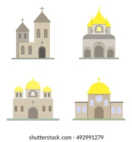 churches flat icons