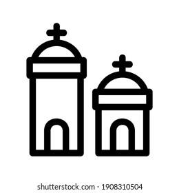 churches icon or logo isolated sign symbol vector illustration - high quality black style vector icons
