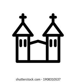 churches icon or logo isolated sign symbol vector illustration - high quality black style vector icons
