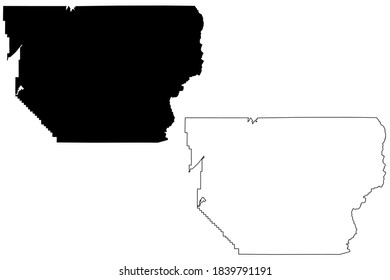 Churchill County, Nevada (U.S. county, United States of America, USA, U.S., US) map vector illustration, scribble sketch Churchill map
