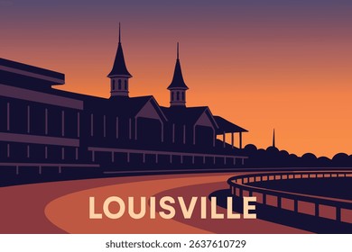 Churchill Downs in Louisville, home of the famous Kentucky Derby, captures the essence of horse racing history and the excitement of this American tradition.