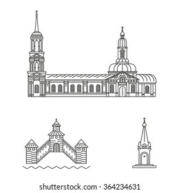 Churchs outline vector