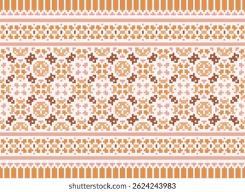 Churidar Muster Nahtlose Mughal Architektur Motiv Stickerei, Pixel Ikat Stickerei Vektor Design für Print Schal Hijab Muster Kerhead Pixel Ikat Vektor Silk kurti Modell Mughal Muster