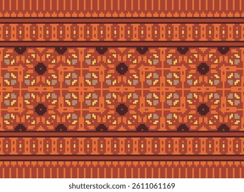 Churidar Pattern Seamless Native American, Motif embroidery, Pixel Ikat embroidery vector Design for Print scandinavian pattern saree ethnic nativity gypsy pattern