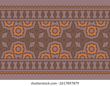 Churidar Pattern Seamless Scandinavian pattern Motif embroidery, Pixel Ikat embroidery vector Design for Print indonesian batik motif embroidery native american kurta mughal design