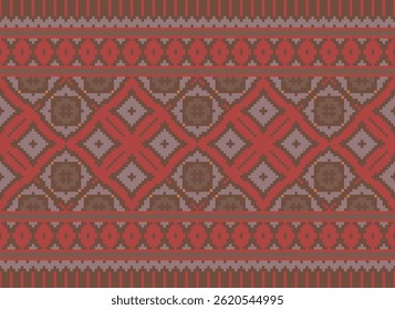Churidar Pattern Seamless Scandinavian pattern Motif embroidery, Pixel Ikat embroidery vector Design for Print vyshyvanka placemat quilt sarong sarong beach kurtis Indian motifs