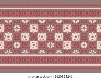 Churidar Pattern Seamless Scandinavian pattern Motif embroidery, Pixel Ikat embroidery vector Design for Print endless arabesque cloth dupatta shawl bandana print silk kurta men