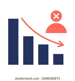Churn Icon Element for Design