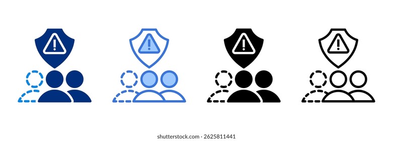 Churn Prevention Icon Set Multiple Style Vector Illustration