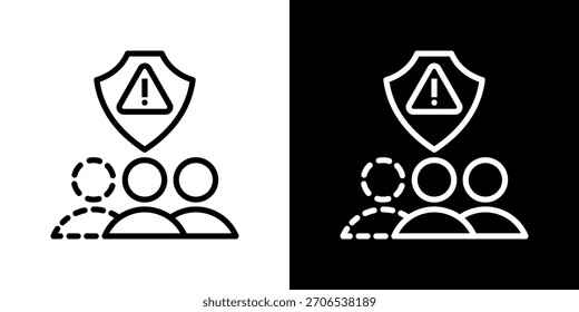 Ilustración vectorial de icono de prevención de quemaduras. Diseño De Línea Fresca Construido Para Una Flexibilidad Creativa En Versiones Claras Y Oscuras.