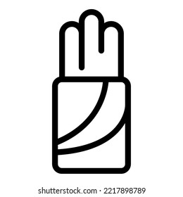 Churro cuisine icon outline vector. Spanish food. Spain dessert