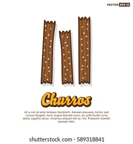 Churro Fried Dough Pastry Poster Stock Vector (Royalty Free) 589318841 ...