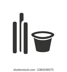 Churro Icon on White Background - Simple Vector Illustration