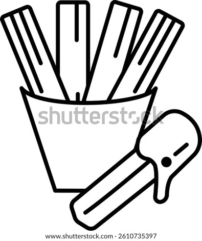 churros, icon vector illustration design for design