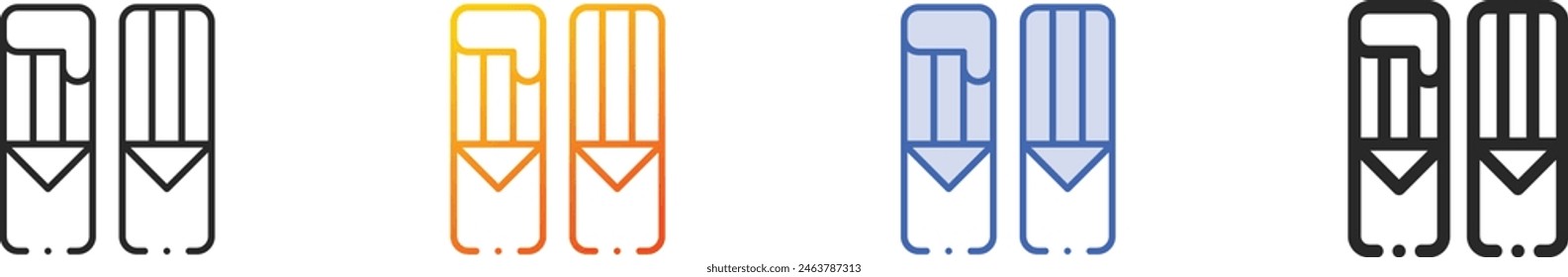 churros icon.Thin Linear, Gradient, Blue Stroke and bold Style Design Isolated On White Background