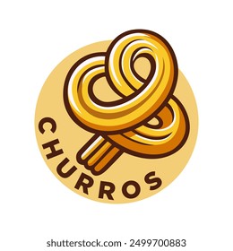 Logo de Churros Ilustración vectorial Plantilla