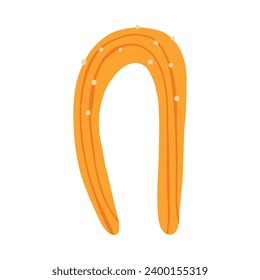 Churros . Mexican snack. Hand drawn flat vector illustration.