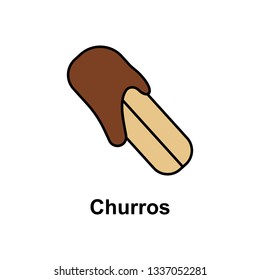 Churros, sweet icon. Element of Cinco de Mayo color icon. Premium quality graphic design icon. Signs and symbols collection icon for websites, web design, mobile app