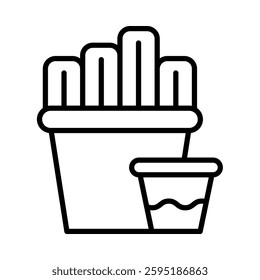 Churros Vector Line Icon Design