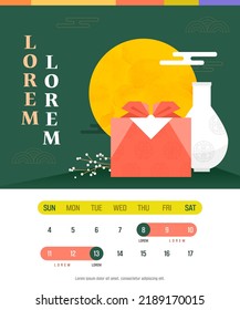 Chuseok Holiday Delivery Information Template
