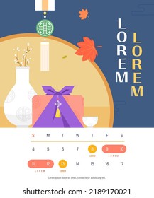 Chuseok Holiday Delivery Information Template
